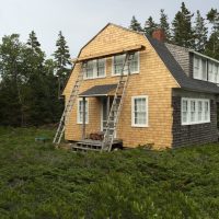 Cedar siding work