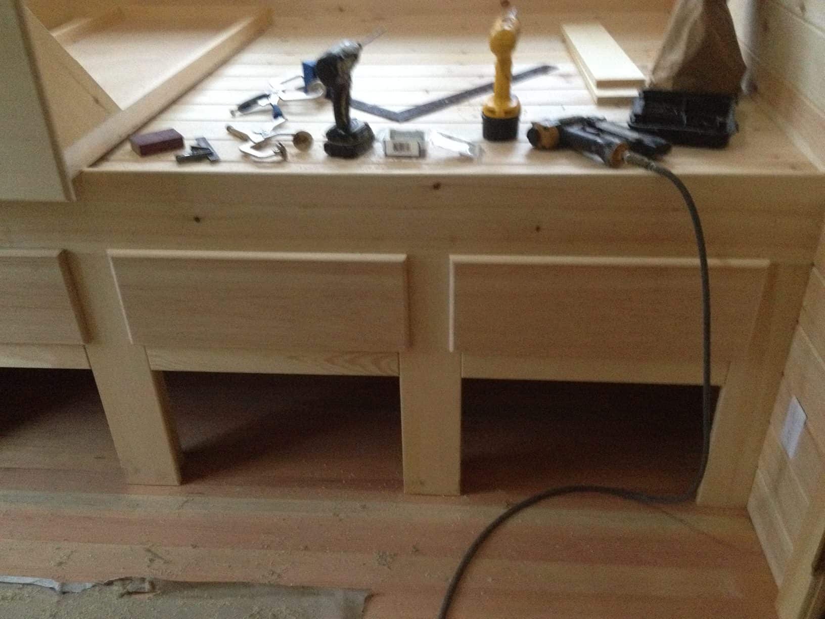 Custom Storage with pull out drawers