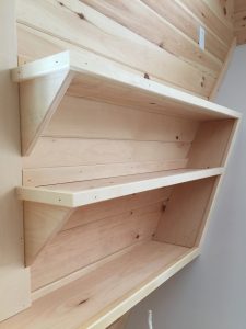 Wood shelving
