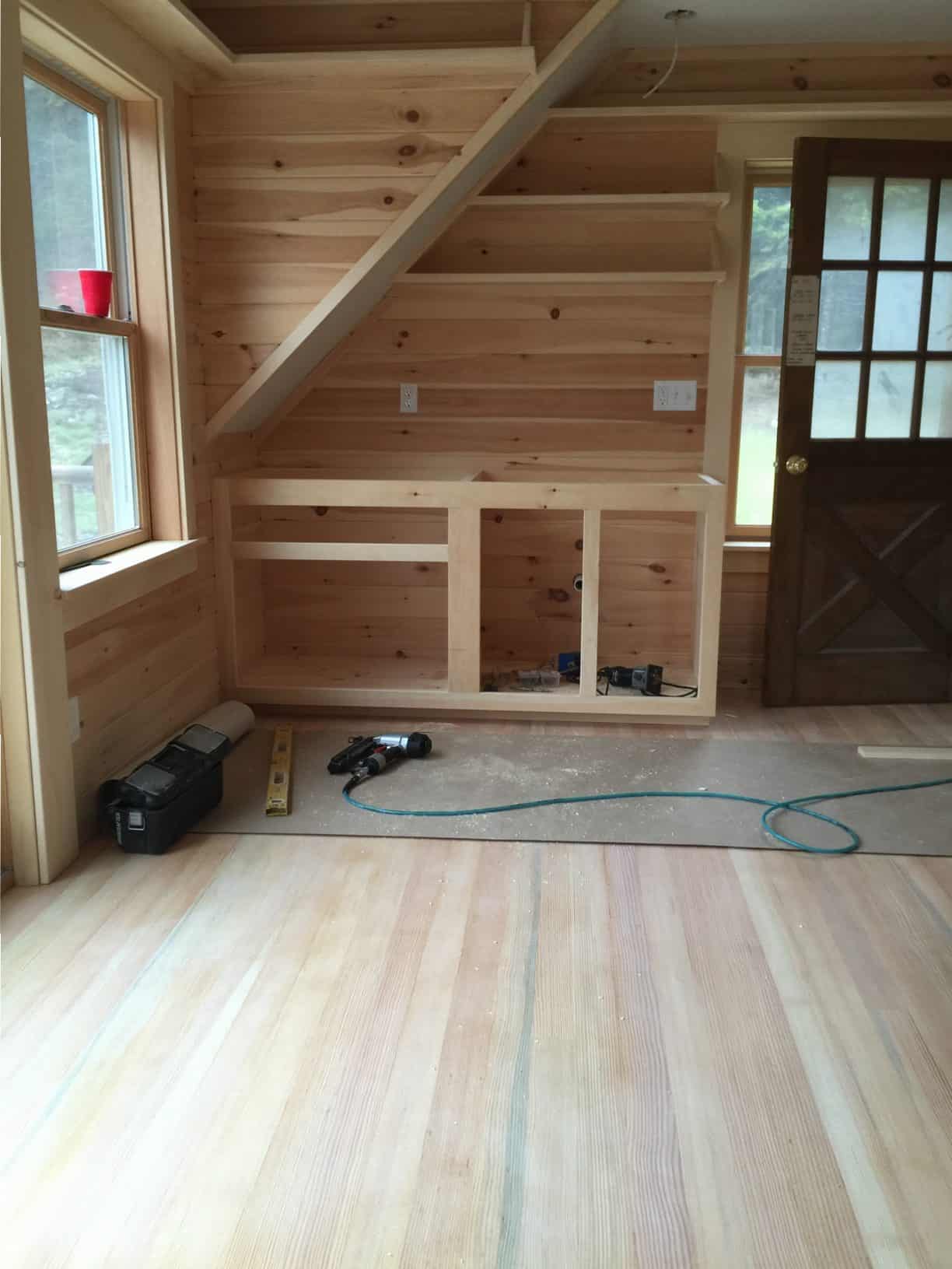 Interior wood custom cabinet